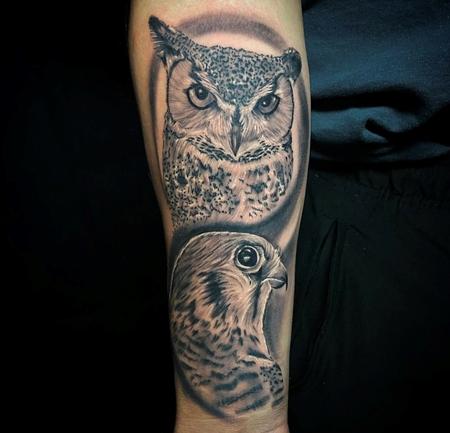 Tattoos - Dayton Smith Birds Portrait - 144476